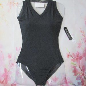 Leotard New Women's LA Dance Ballet Gymnastics Jazz Charcoal DanzNMotion